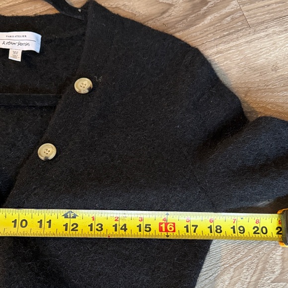 & Other Stories Mohair/Wool Blend Black Button-Up Cardigan Sz: M - Picture 9 of 10